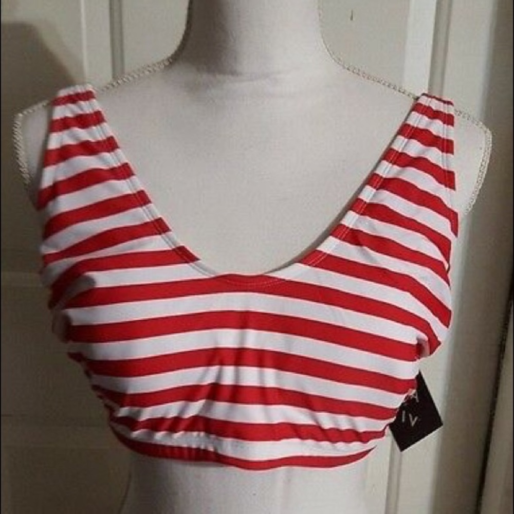 Women’s Plus Size Ava & Viv American Flag Bikini Top 18W